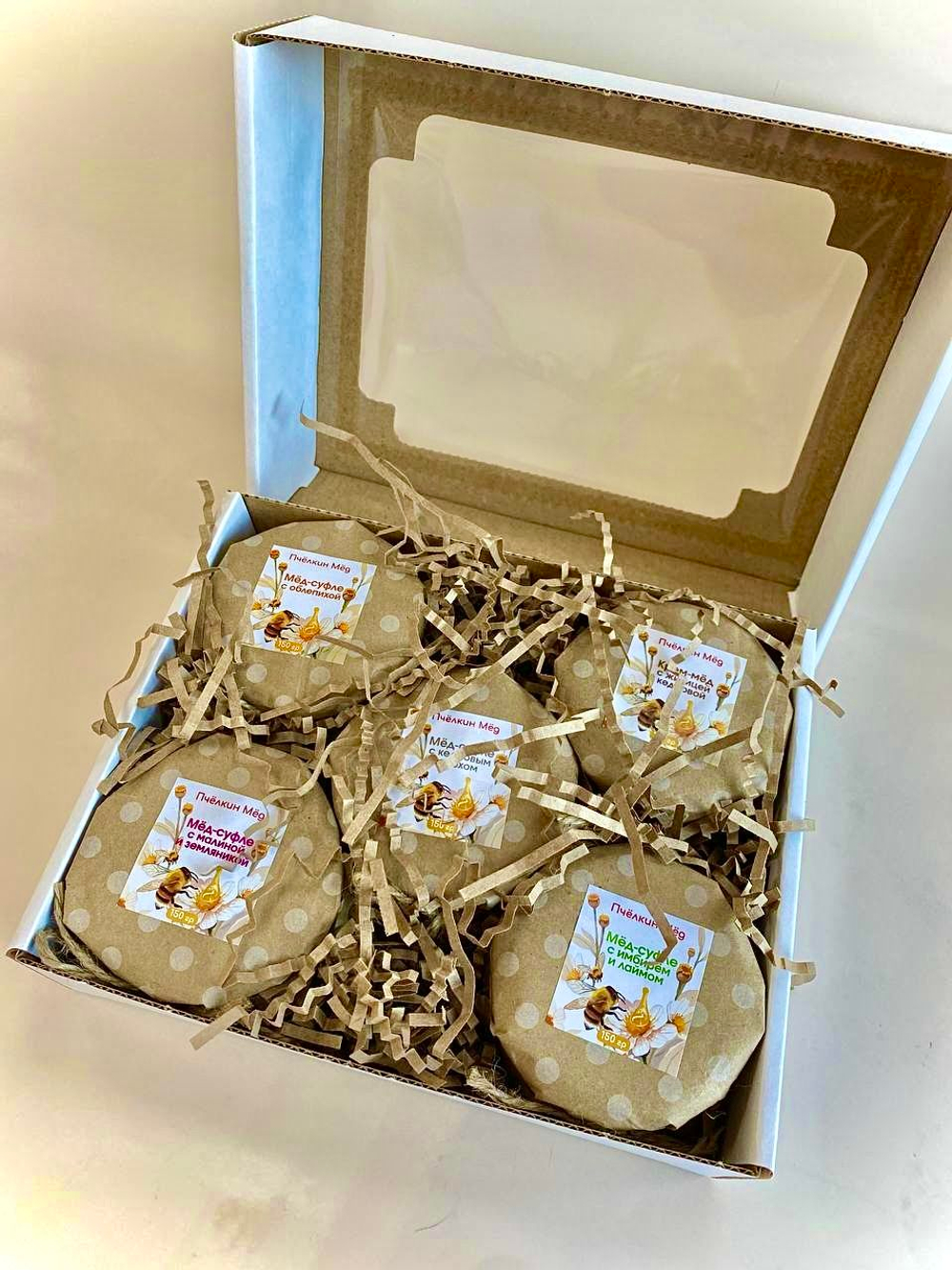 Набор меда-суфле 5шт, по 140-150гр. Подарок