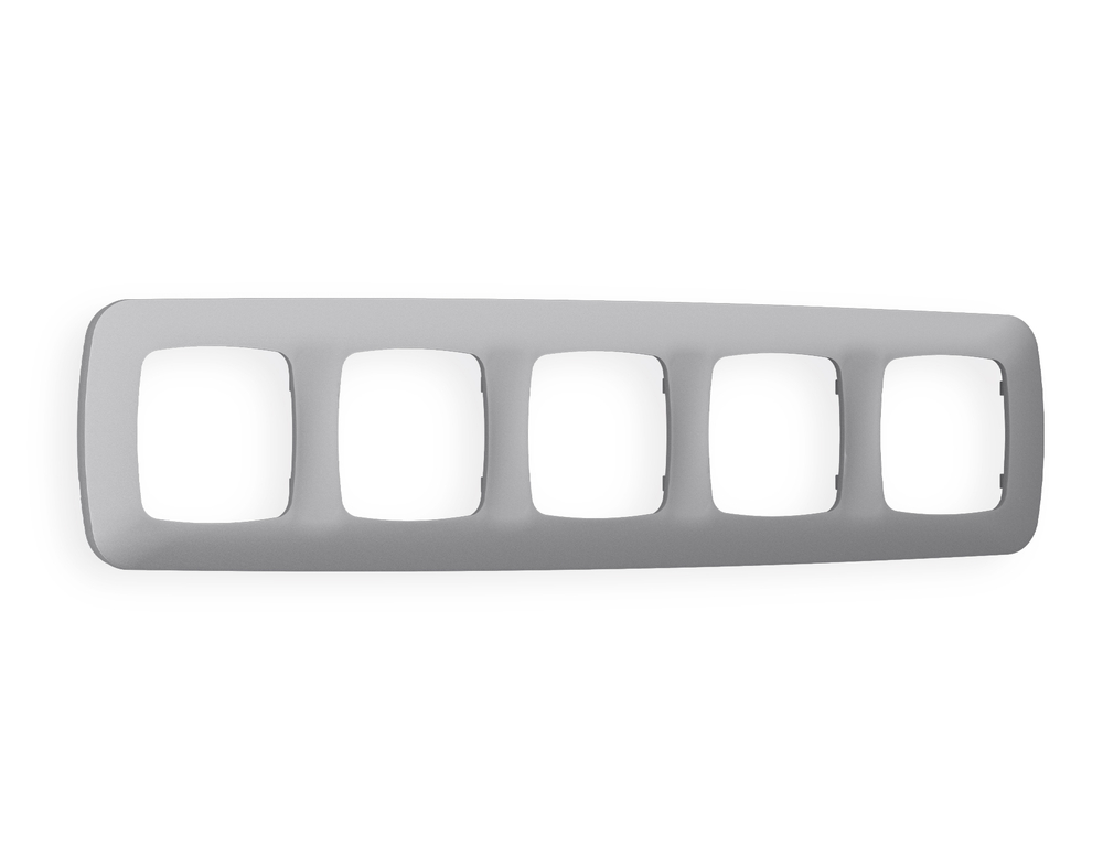 OF140505 Рамка OMEGA Ecta (Сталь матовый) 5-ая