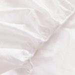 Простыня Страйп Сатин Однотонный Отель белый 100% хлопок на резинке 1x1 RR1CTH03616030