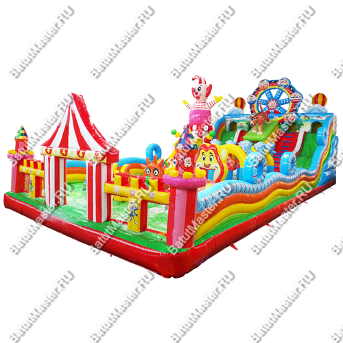 Коммерческий надувной батут "Парк развлечений" 18*8*8 м
