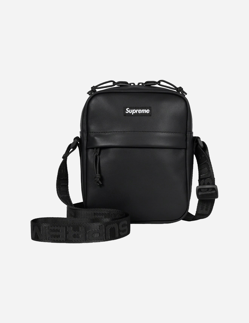 Supreme Shoulder Leather Bag Black