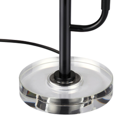 5459/9TL L-VISION ODL_EX26 041 черный глянцевый/прозрачн./металл/стекло/хрустальное стекло Настольная лампа LED 9W (3*3W) 3000K 460Лм KOLOS