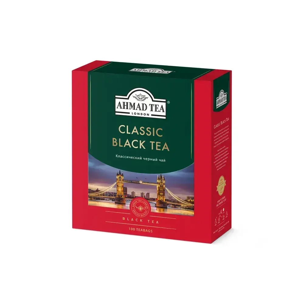 Классический черный чай в пакетиках Ahmad Tea, 100 шт