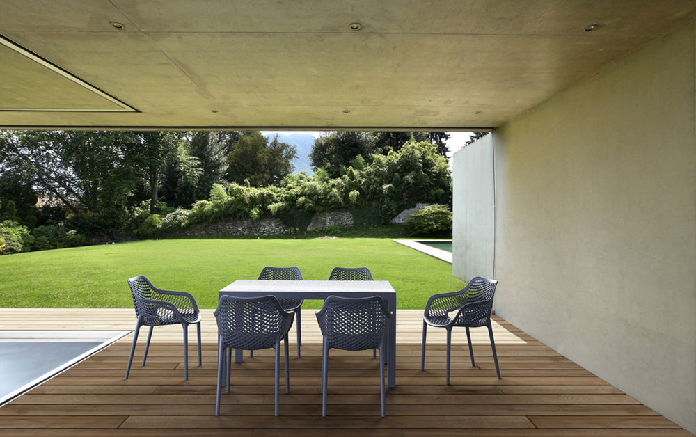 Стол пластиковый Siesta Contract Ares 140, темно-серый