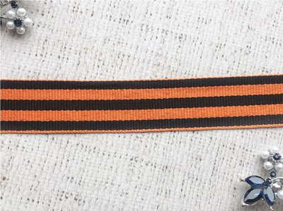 Лента "Георгиевская", ш. 2,4 см, пр-во Россия