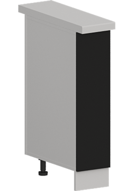 Кухня Модуль ШНБ 200 Графит / Черный матовый