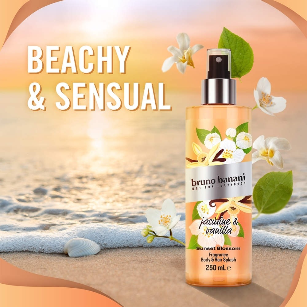 Bruno Banani Sunset Blossom Jasmine & Vanilla Ароматизированный спрей для тела и волос