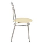 Стулья для столовых, кафе, дома "Venus", КОМПЛЕКТ 2 шт., хромированный каркас, кожзам бежевый