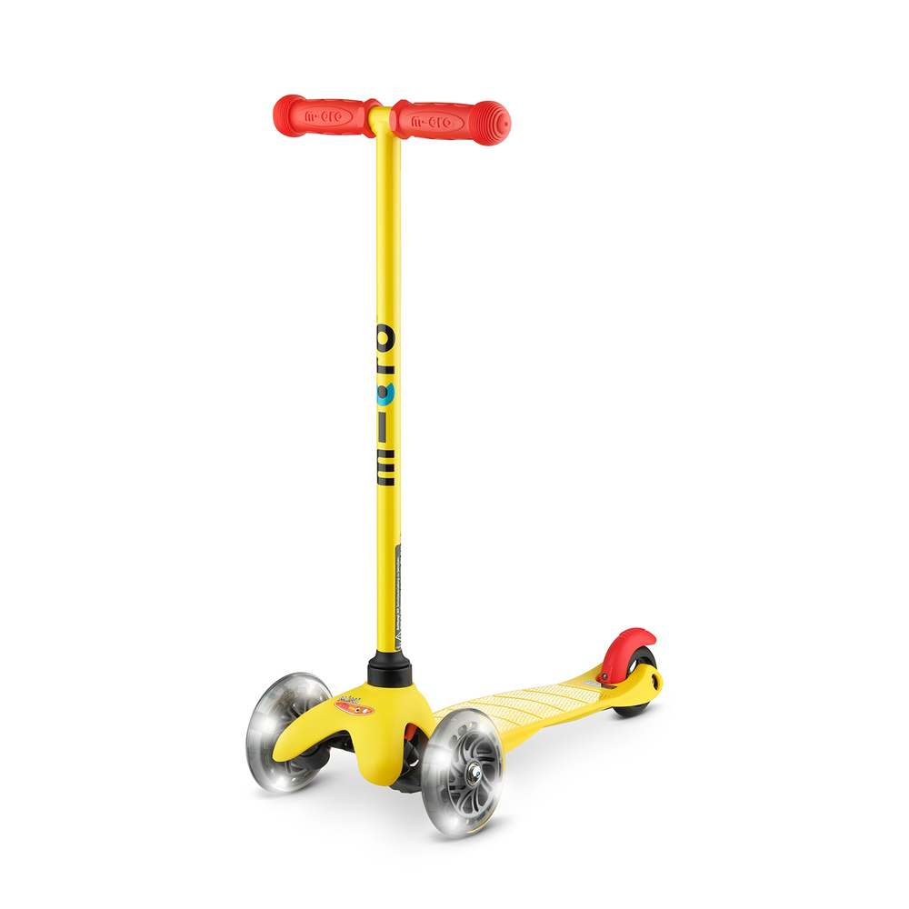 Самокат Mini Micro 3 в 1 Limpopo Желтый LED с рюкзаком камуфляж