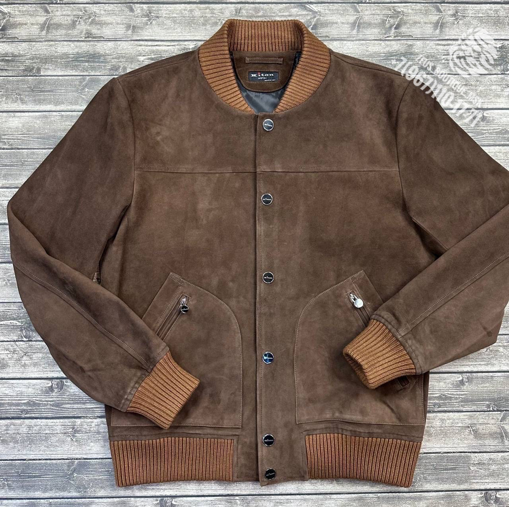 Кожаный бомбер Kiton