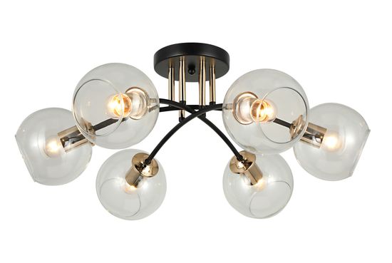 26010/6 GOLD+BLACK (1) Люстра RL