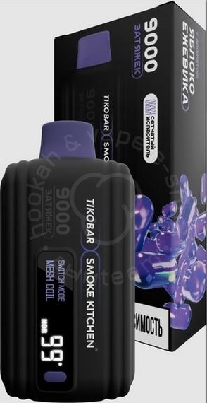 Одноразовая ЭСДН «Tikobar x Smoke Kitchen SOLO X 9000» с ароматом Яблоко Ежевика