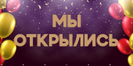 Баннер Мы открылись, принт Фиолетовая Пудра, Айдентика Технолоджи