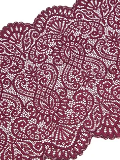 03-251 Кружево эластичное 22 см, бордо