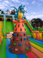 Коммерческий надувной батут «Дракончики», 16x11x8.5