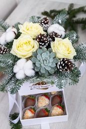 Шкатулка "Зимний лес"