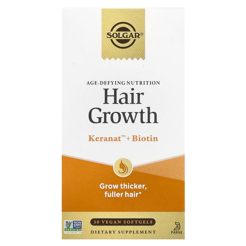 Solgar, Антивозрастное питание, для роста волос, 30 веганских капсул