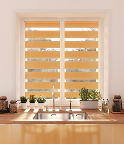Рулонные шторы День-Ночь Абрикос