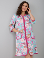Халат Х-262/бирюза-хризантема