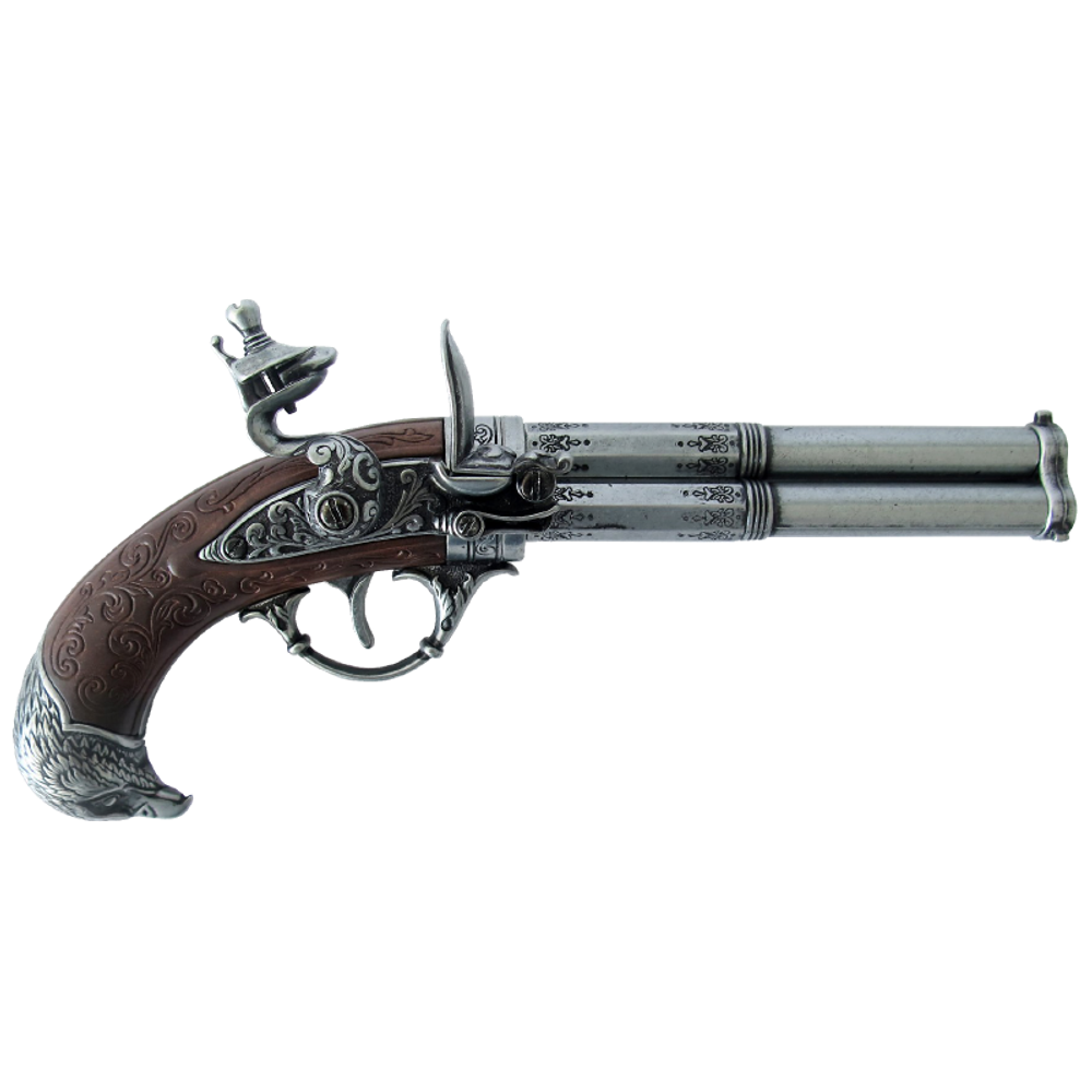 Denix Пистоль 3-х ствольный, системы Флинтлок, Франция 18 в.