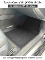 Передние автомобильные коврики ЭВА с бортами для Toyota Camry VIII (XV70) 17-25г.