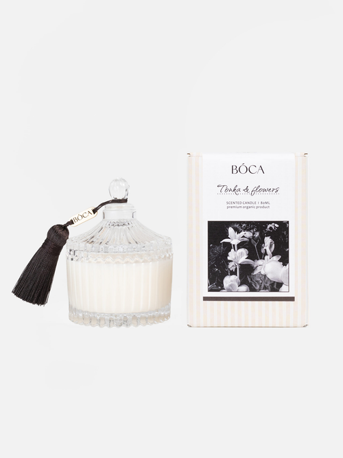 BOCA AROMA Свеча Crystal TONKA & FLOWERS, 80мл.