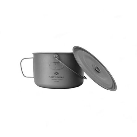 CA2115 1300ml Titanium hanging pot Кастрюля-котелок c крышкой Cook'n'Escape