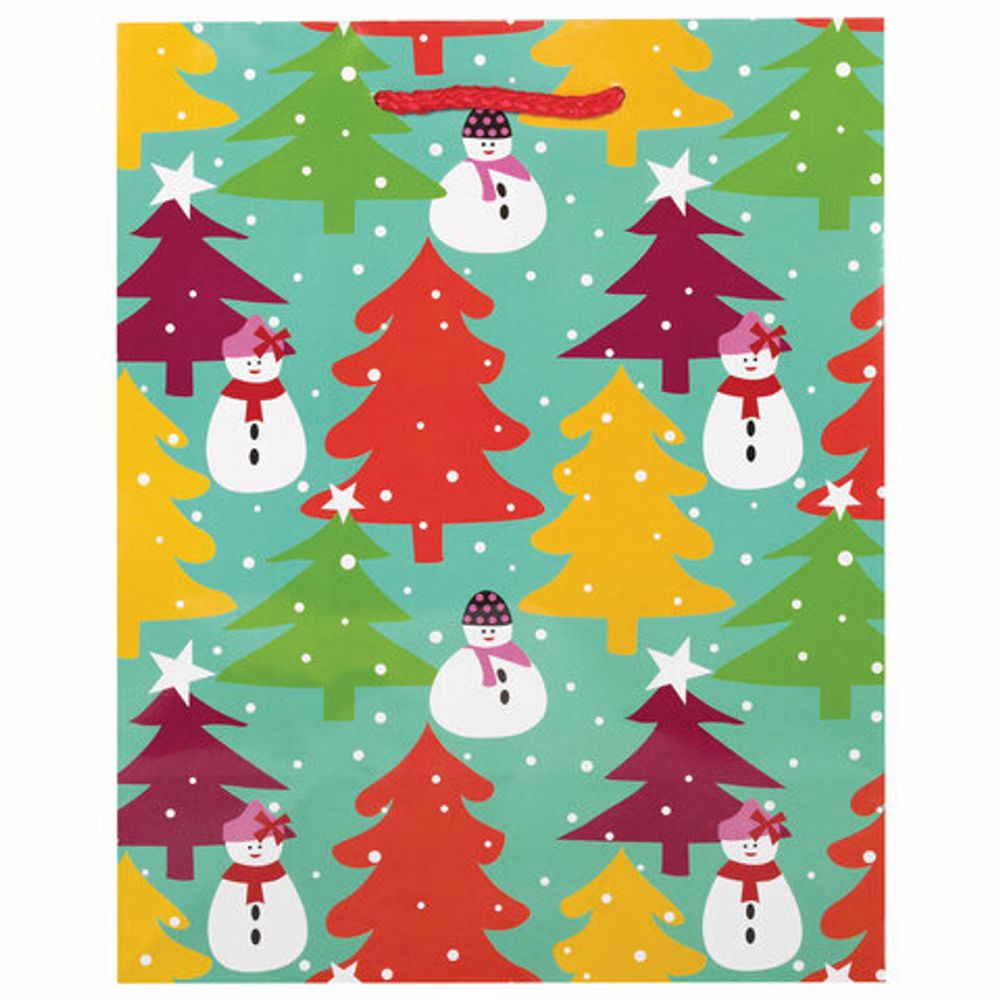 Пакет подарочный новогодний 17,8x9,8x22,9 см, ЗОЛОТАЯ СКАЗКА "Краски зимы", ламинированный, 606562