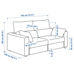 2-местный диван - IKEA ESKILSTUNA/ЭСКИЛЬСТУНА ИКЕА, 81х58х111 см, бежевый