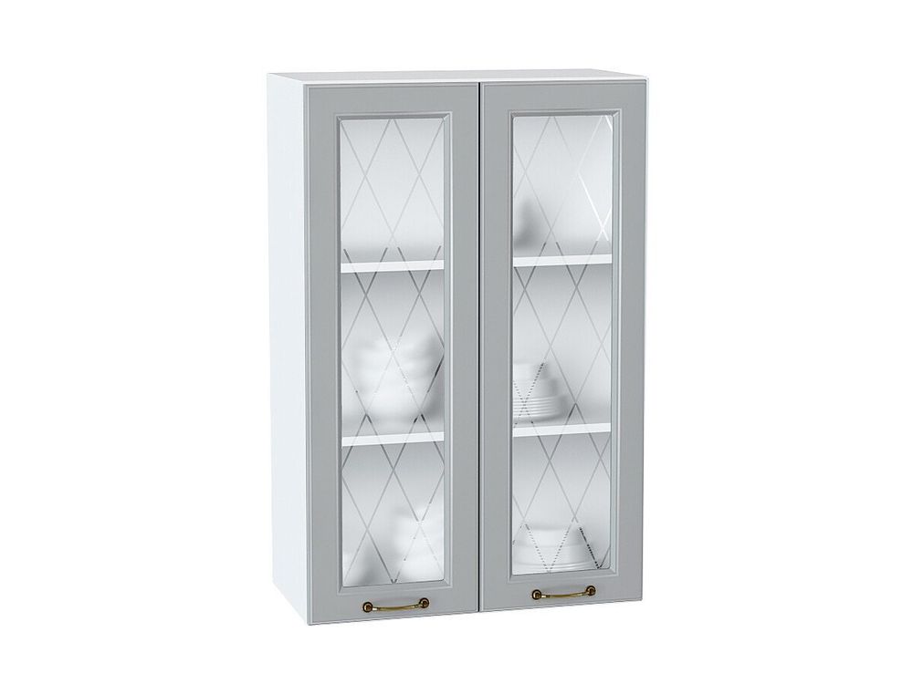 Шкаф верхний с 2-мя остекленными дверцами Ницца