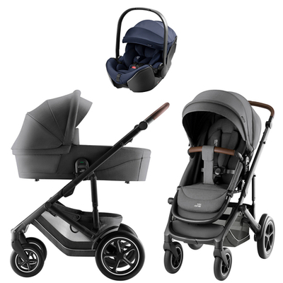 Коляска 3 в 1 Britax Roemer Smile 5Z Style и автокресло Baby-Safe PRO Style Night Blue Mineral Grey