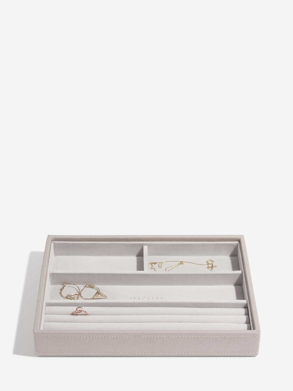 Органайзер для украшений и часов Stackers Classic Jewellery Box, 4 секции - Burgundy (Burgundy / бордовый / Burgundy / 600 / 700 / Органайзер-косметичка с крышкой)