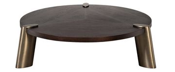 58DB-17191 Стол журнальн.Kong темный орех d161,5*43см,столешница d140