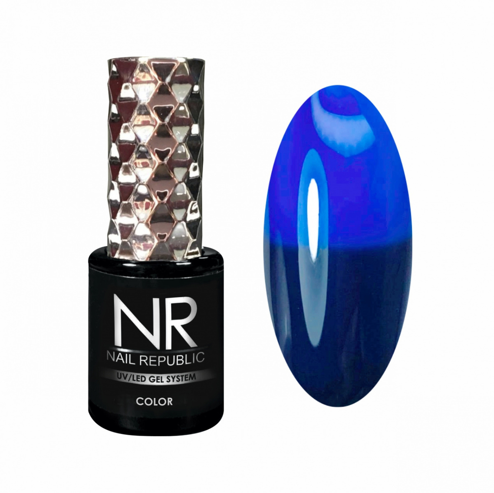 Nail Republic Гель-лак THERMO COLOR 608 Лазурный-синий, 10 мл