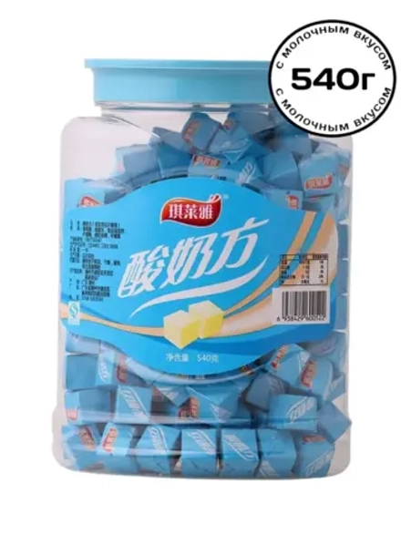 Жевательные конфеты Кубики со вкусом Молока 540 г