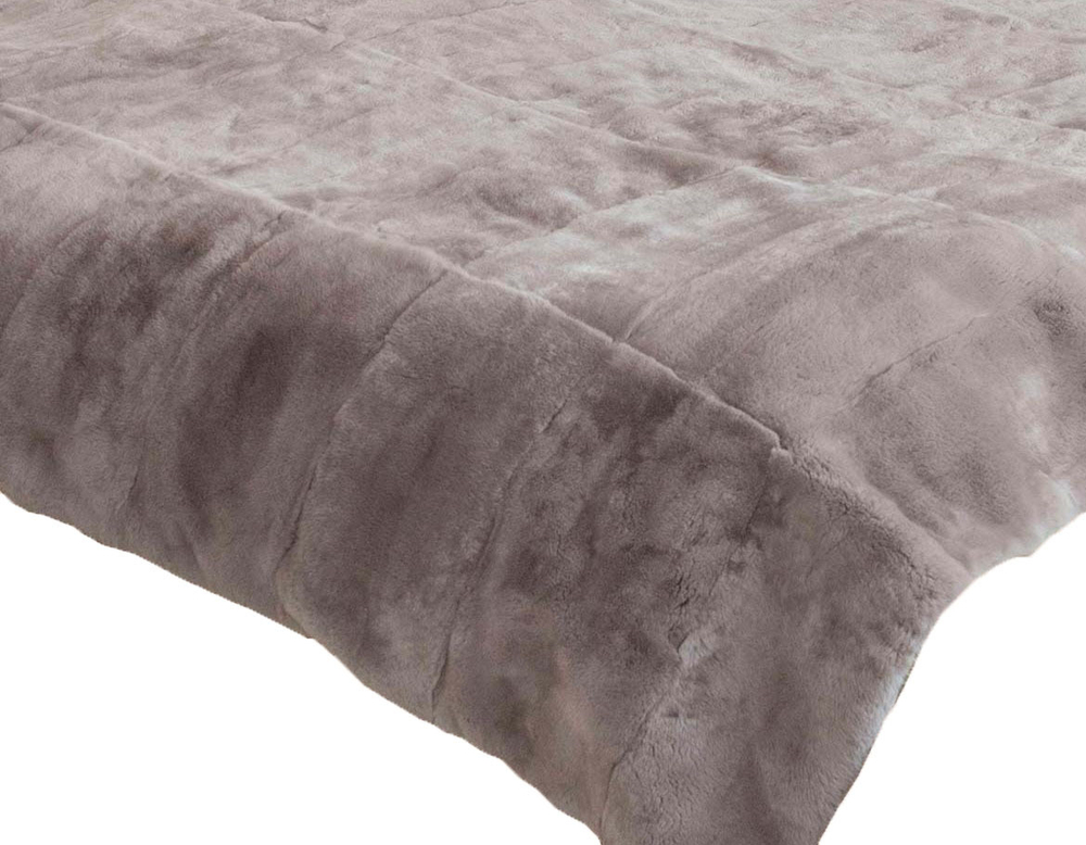 Покрывало меховое 160х220 Condorpelli Шиншилла рекс серо-лиловое