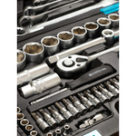 Набор слесарных инструментов Bartex, 1/2", 1/4", CrV сталь, кейс, 82 пр, шт