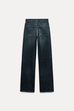 ZARA ДЖИНСЫ TRF WIDE LEG СО СРЕДНЕЙ ПОСАДКОЙ, ЦВЕТ НОЧНОГО НЕБА