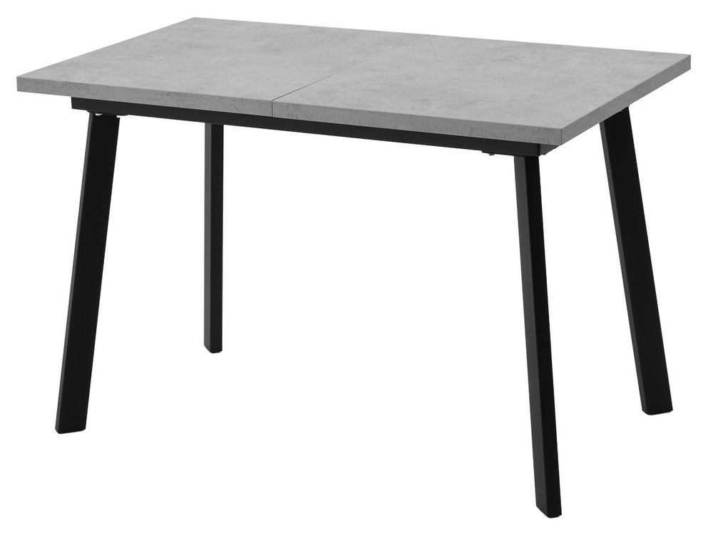 Стол М-City DISAUR Канзас 120 Бетон Чикаго Светло-серый, Черный каркас