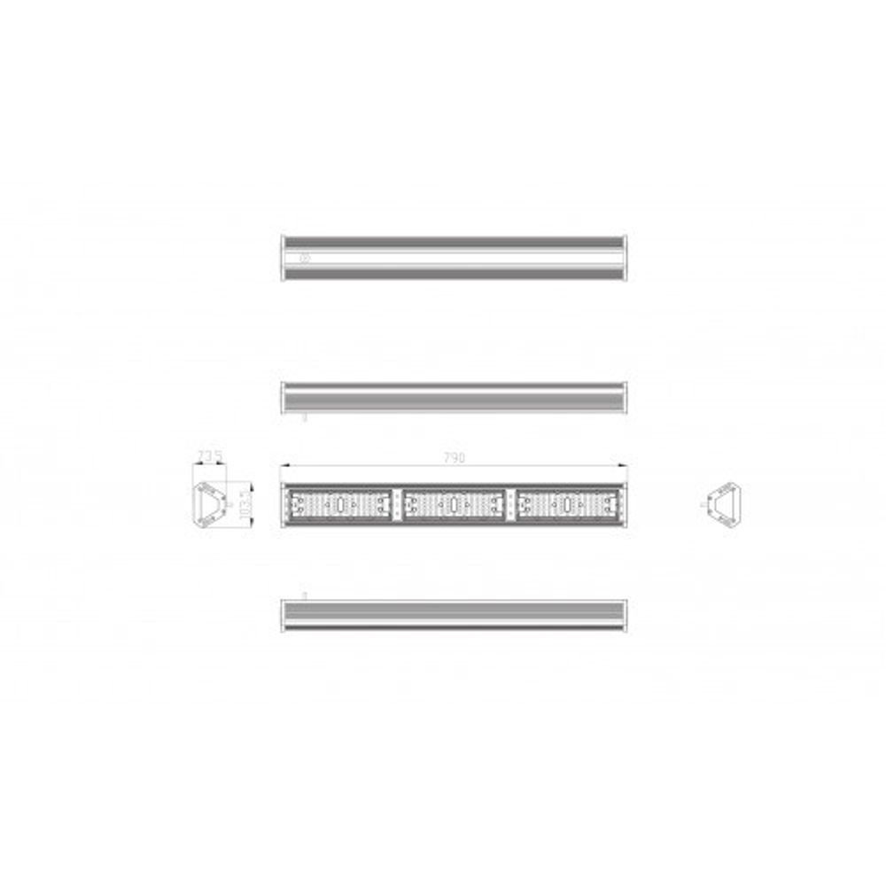 Светильник светодиодный ЭРА SPP-404-0-50K-150 подвесной IP54 150Вт 15750Лм 5000K Кп&lt;5% КСС Г IC