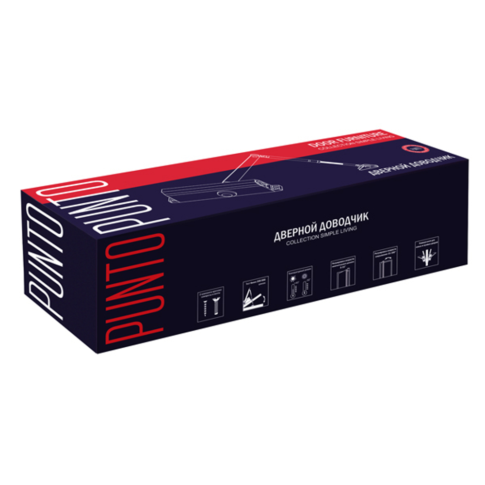 Доводчик дверной SDC2050 WH 75-95 кг (белый)