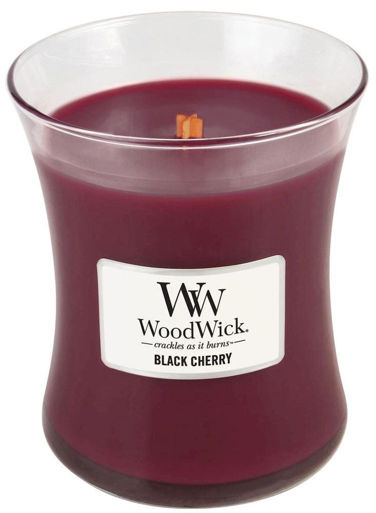 WOODWICK MEDIUM HOURGLASS BLACK CHERRY CANDLE 275 GR
