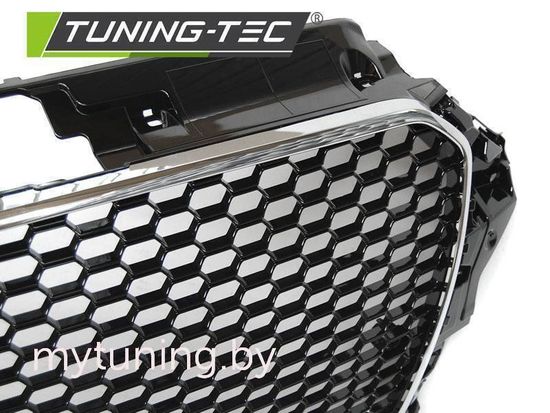 Передний бампер RS3 STYLE CHROME BLACK PDC для Audi A3 8V