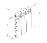 Алюминиевый радиатор отопления Royal Thermo Revolution 500 (10 секций)