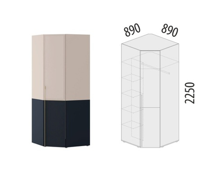 Флоренция-905 (DaVita) 905.08 Шкаф угловой