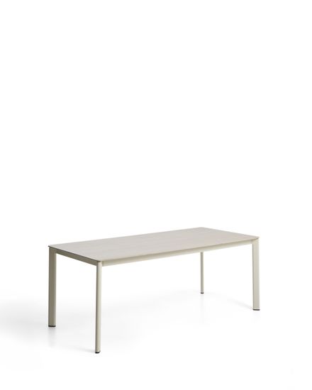 Уличный стол Anafi из спеченного камня и бежевого алюминия 180 x 90см