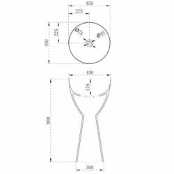 Раковина Abber Stein 45 AS2507 Белая матовая