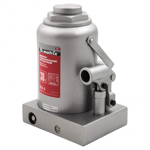 Домкрат бутылочный 30т, 260-415мм Матрикс