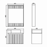 Зеркало Comforty Марсель 60 00-00001278 белое матовое