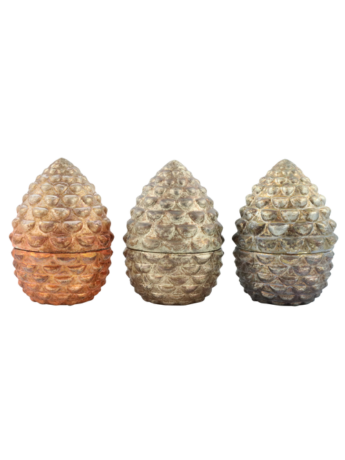 Бонбоньерка декоративная "Шишка" в ассортименте 10x10x10см